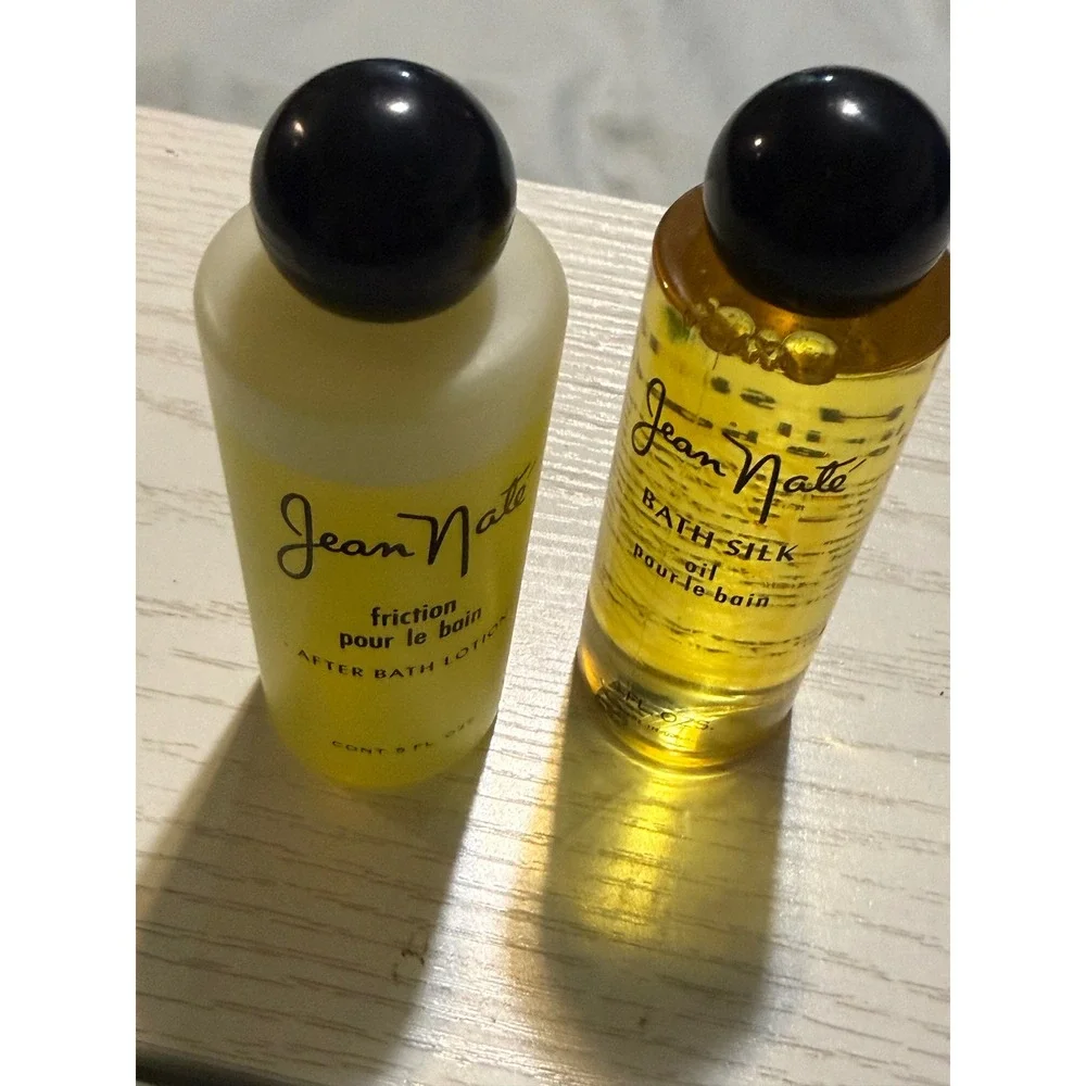 Jean Nate Friction After Bath Lotion 5oz and Bath Silk Oil 4oz Vintage Set